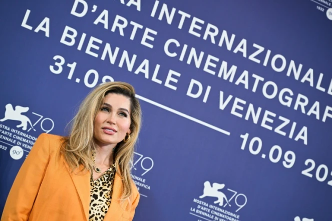 L'actrice américaine Trace Lysette à la Mostra de Venise pour la présentation du film "Monica", le 3 septembre 2022