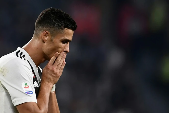 La star de la Juventus, Cristiano Ronaldo, lors d'un match de Serie A face à Naples, à Turin, le 29 septembre 2018
