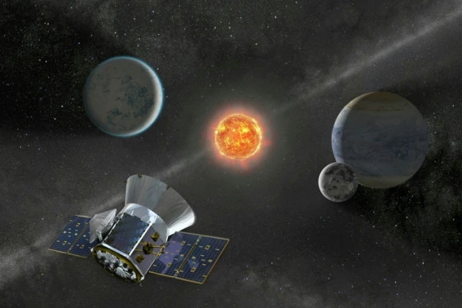 Illustration fournie par la Nasa le 11 avril 2018 montrant le Transiting Exoplanet Survey Satellite (TESS) 