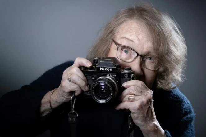La photographe Sabine Weiss le 15 décembre 2020, à Paris