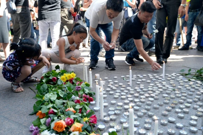 Rassemblement en mémoire d'un Chinois décédé après une agression, le 14 août 2016 à Aubervilliers