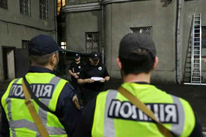 Des policiers ukrainiens à Odessa, dans le sud de l'Ukraine, le 25 mai 2023