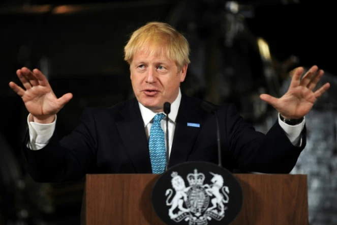 Le Premier ministre britannique Boris Johnson, lors d'un discours à Manchester (Angleterre), le 27 juillet 2019
