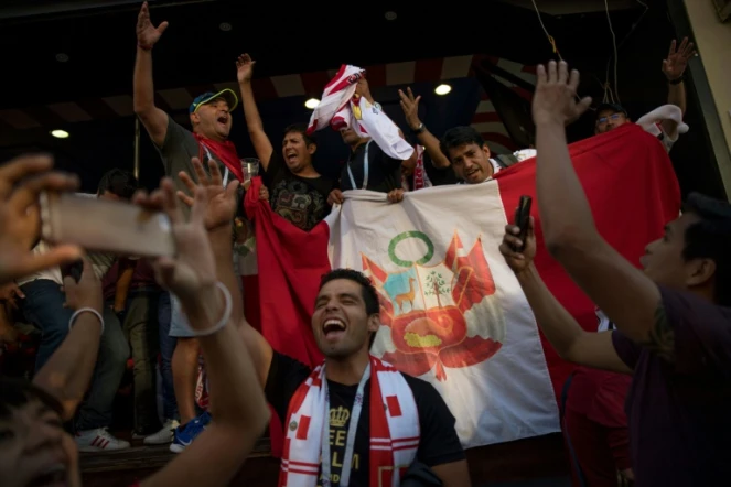 Raz-de-marée de supporters péruviens au Mondial à la veille du match contre la France au Mondial, le 20 juin 2018 à Ekaterinbourg