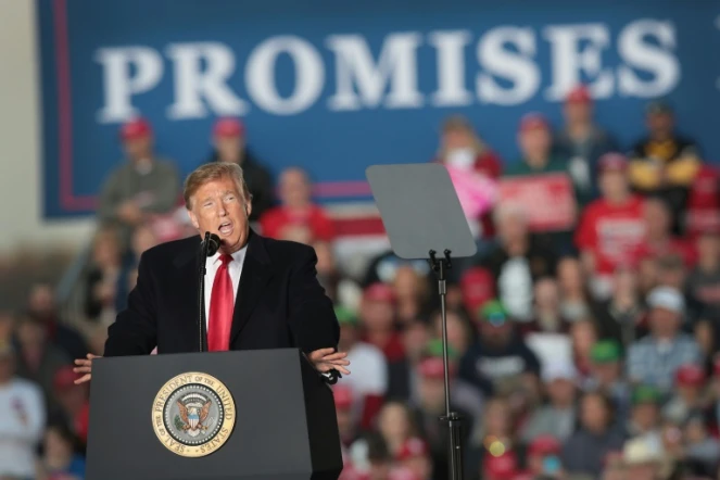 Le président américain Donald Trump lors d'un meeting électoral à Murphysboro, dans l'Illinois, le 27 octobre 2018