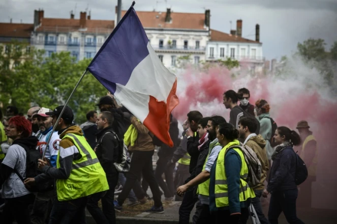Manifestation de "gilets jaunes" à Lyon, le 11 mai 2019
