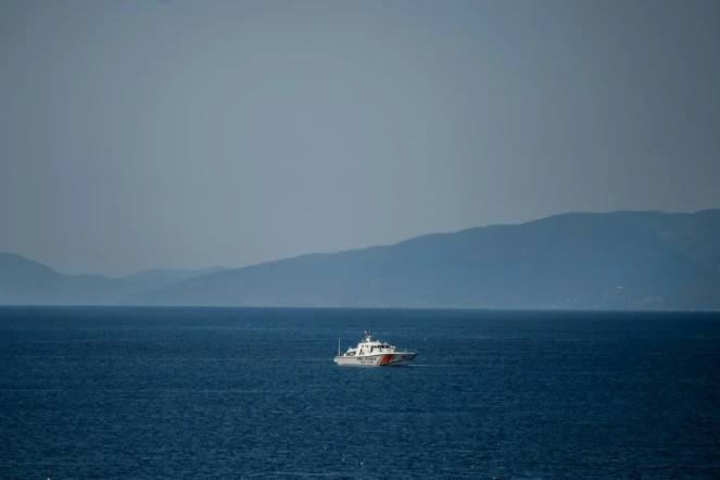 Un bateau des gardes-côtes turcs en patrouille, le 4 avril 2016