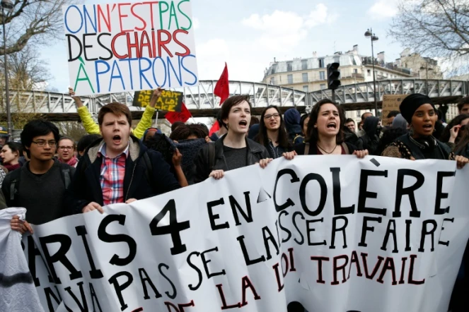 Manifestation contre la loi travail, le 14 avril 2016 à Paris