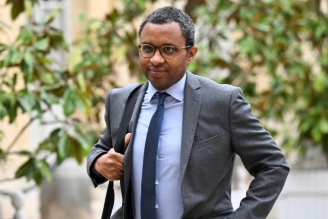 Le ministre de l'Education Pap Ndiaye arrivant à Matignon, à Paris le 27 mai 2022