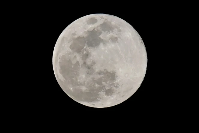 La Lune vue depuis Los Angeles, le 20 mars 2019