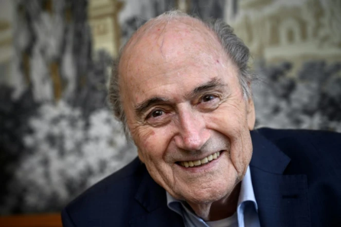 L'ex-président de la Fifa, Sepp Blatter, lors d'un interview à l'AFP, le 28 mai 2019 à Zurich