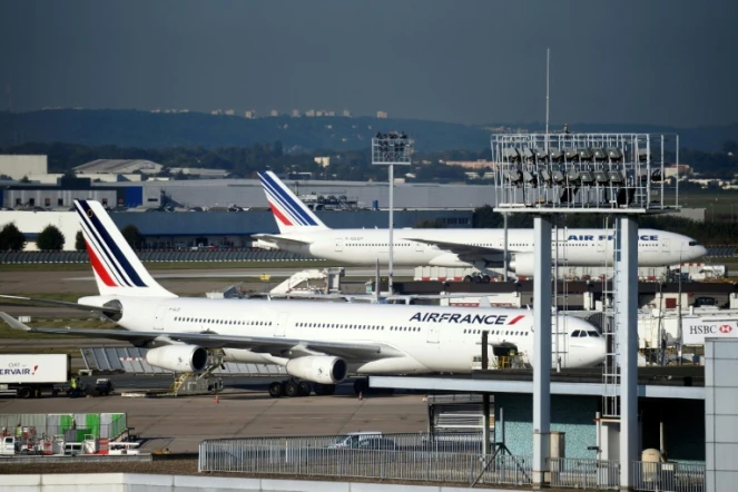 Des avions d'Air France parqués à Orly. Air France prévoit d'assurer 75% de ses vols mardi, à l'occasion de la quatrième journée de grève pour les salaires à l'appel d'une large intersyndicale, a indiqué lundi la compagnie aérienne