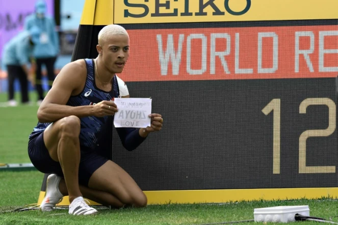 Sasha Zhoya immortalise le record du monde des - 20 ans aux Mondiaux de la catégorie à Nairobi, le 20 août 2021 