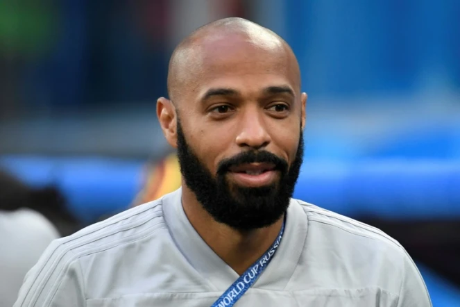 Thierry Henry, assistant du sélectionneur de la Belgique, avant la demi-finale contre la France, le 10 juillet 2018 à Saint-Pétersbourg  