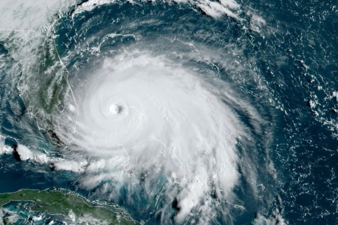 L'ouragan Dorian au-dessus des Bahamas, lundi à 13h00 GMT
