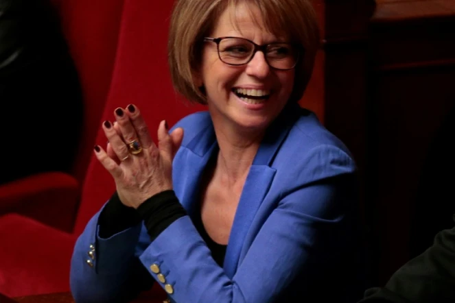 La députée Brigitte Bourguignon le 15 mars 2016 à l'Assemblée nationale