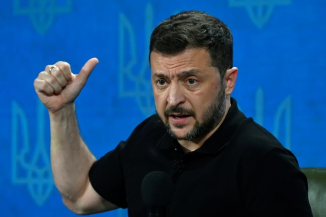 Le président ukrainien Volodymyr Zelensky, le 27 août 2024 à Kiev