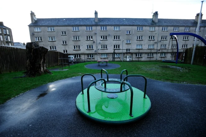 Un bâtiment utilisé comme lieu d'hébergement der réfugiés syriens près de Rothesay, sur l'île de Bute, dans l'ouest de l'Ecosse, le 11 décembre 2015