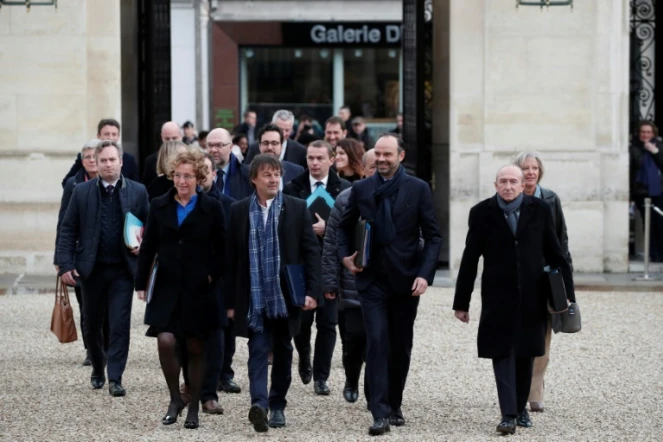 Le gouvernement d'Edouard Philippe fait sa rentrée, le 3 janvier 2018 à Paris