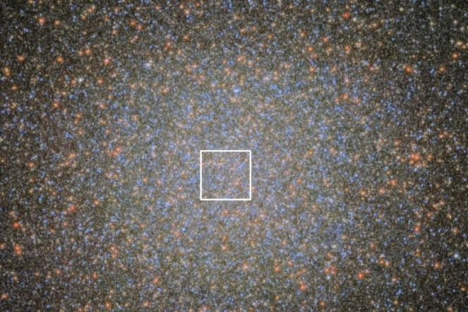 Image de l'amas stellaire Omega centauri, prise par le télescope Hubble, et distribuée par l'Agence spatiale européenne le 10 juillet 2024 