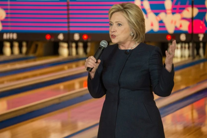 Hillary Clinton, candidate aux primaires démocrates, le 27 janvier 2016 à Adel, dans l'Iowa