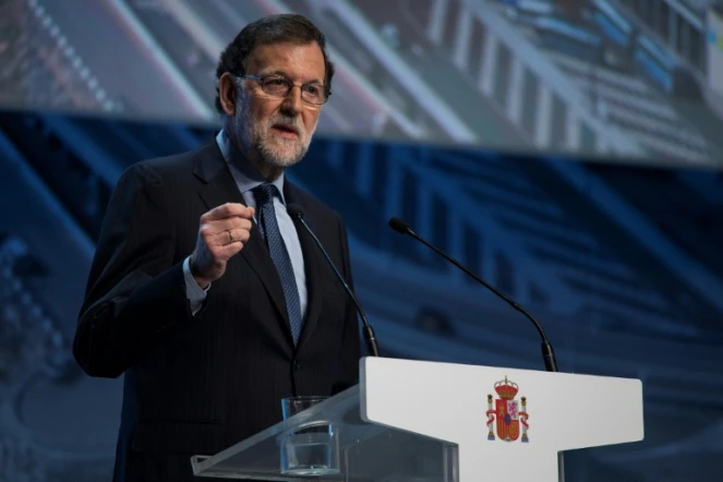 Le Premier ministre espagnol Mariano Rajoy le 28 mars 2017 à Barcelone