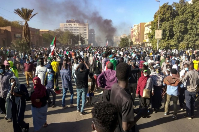 Manifestation à Khartoum le 30 décembre 2021 contre le coup d'Etat militaire du 25 octobre 