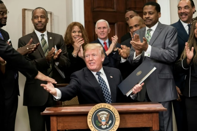 Donald Trump à la Maison Blanche le 12 janvier 2018