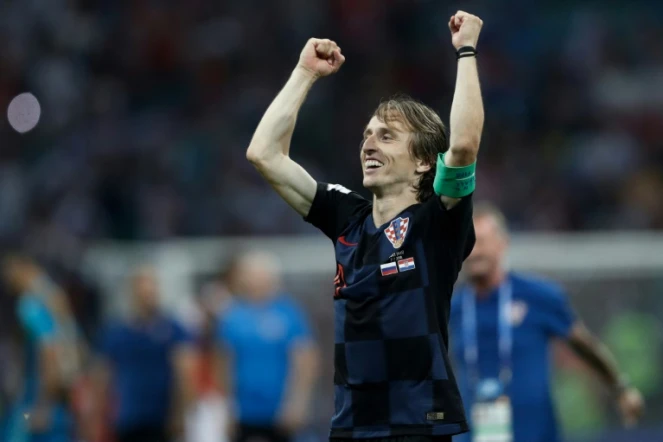 Le capitaine de la Croatie Luka Modric contre la Russie en quart de finale du Mondial à Sotchi, le 7 juillet 2018
