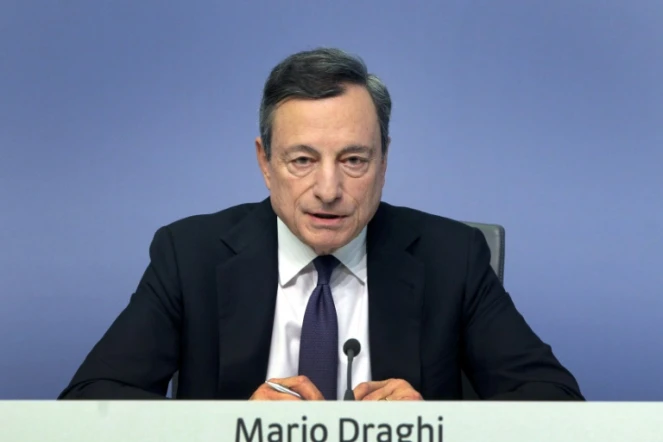 Le président de la Banque centrale européenne Mario Draghi, le 26 avril 2018 à Francfort.