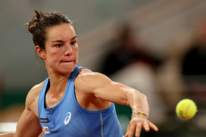 La Française Lois Boisson en quarts de finale de Roland-Garros contre la Russe Mirra Andreeva le 4 juin 2025 à Paris