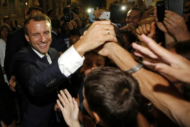 Emmanuel Macron lors des Rencontres d'Arles, à Arlesle 19 juillet 2017