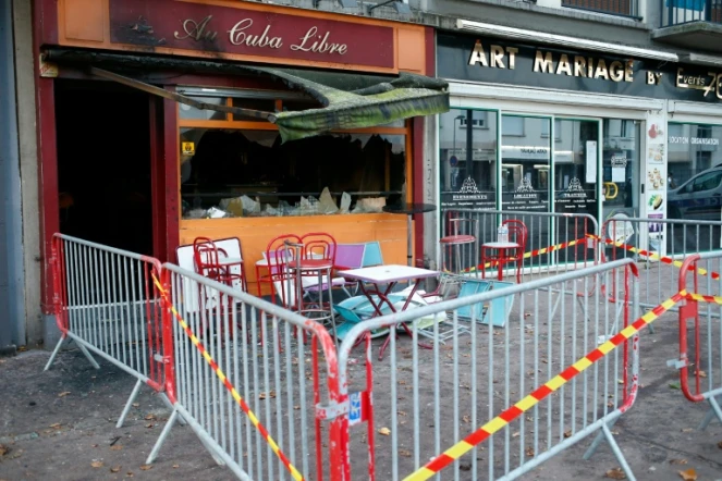 Vue extérieure du bar Cuba Libre où un indendie a fait au moins 6 morts, le 6 août 2016 à Rouen