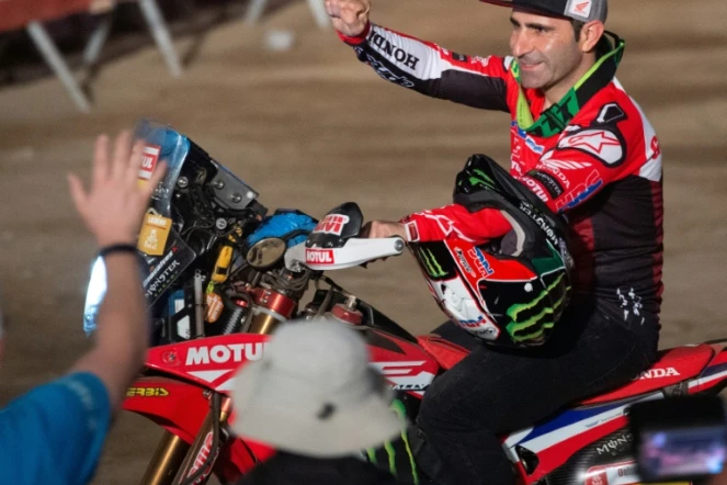 Le motard portugais Paulo Gonçalves lors de la 1re étape du Dakar 2019, le 6 janvier 2019 à Lima