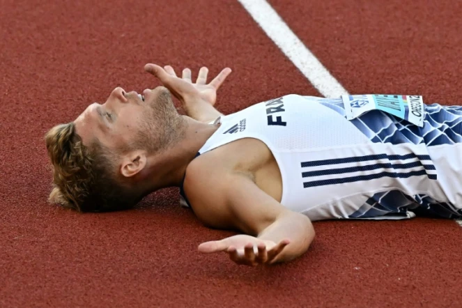 L'athlète français Kevin Mayer, à Eugene (Etats-Unis) le 24 juillet 2022