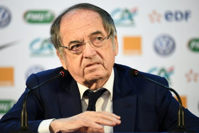 Le patron de la 3F Noël Le Graët, lors d'un point presse au camp de base des Bleus à Istra, le 14 juin 2018