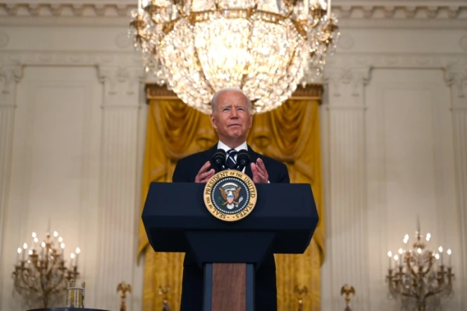 Le président américain Joe Biden à la Maison Blanche à Washington, le 18 août 2021