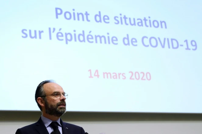 Le Premier ministre Edouard Philippe, le 14 mars 2020 à Paris 