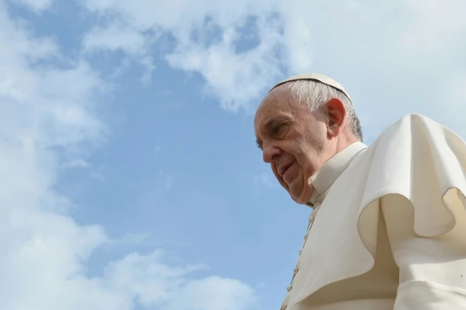 Le pape François arrive place St Pierre à Rome pour son audience hebdomadaire, le 14 octobre 2015