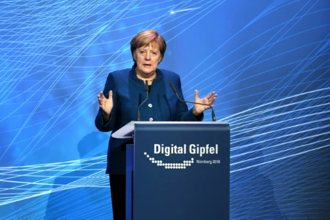 La chancelière Angela Merkel à Nuremberg (Allemagne) le 4 décembre 2018.