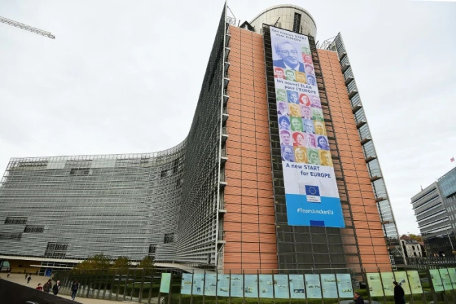 Le "Berlaymont", édifice cruciforme datant des années 60, siège de la Commission européenne, le 3 novembre 2014 à Bruxelles