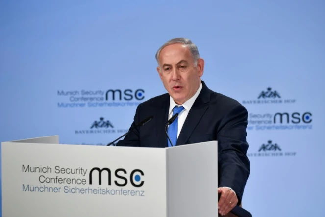 Le Premier ministre israélien Benjamin Netanyahu à la Conférence sur la sécurité de Munich, le 18 février 2018