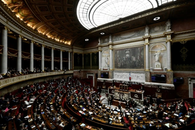 L'hémicycle de l'Assemblée nationale, le 29 mai 2018