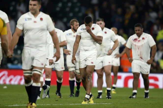 Le désarroi des Anglais après leur élimination du Mondial, le 3 octobre 2015 à Twickenham