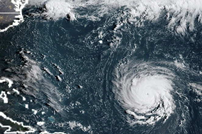 Photo satellite de l'ouragan Florence, à 12H15 GMT le 10 septembre 2018 