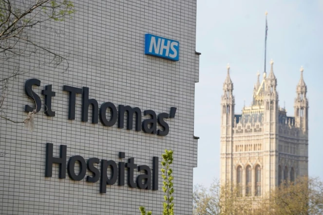 L'hôpital St Thomas de Londres, le 11 avril 2020 où est hospitalisé le Premier ministre britannique Boris Johnson