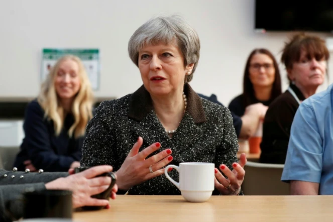 La Première ministre britannique Theresa May à Ayr, en Ecosse, au Royaume-UNi, le 29 mai 2018
