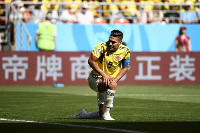 L'attaquant colombien Radamel Falcao lors du match contre le Japon, le 19 juin 2018 à Saransk