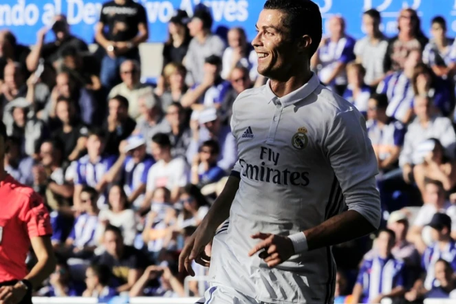 L'attaquant du Real Madrid Cristiano Ronaldo, auteur d'un triplé face à Alaves en Liga, le 29 octobre 2016 à Vitoria 