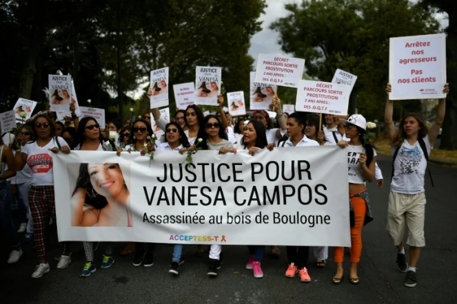 Marche pour demander justice après le meurtre de Vanesa Campos au Bois de Boulogne à Paris, le 24 août 2018